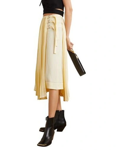 Shop Proenza Schouler Woman Midi Skirt Yellow Size 6 Viscose, Linen