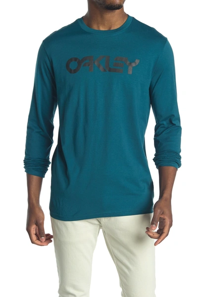 Shop Oakley Marc Ii Long Sleeve T-shirt In Blue Coral