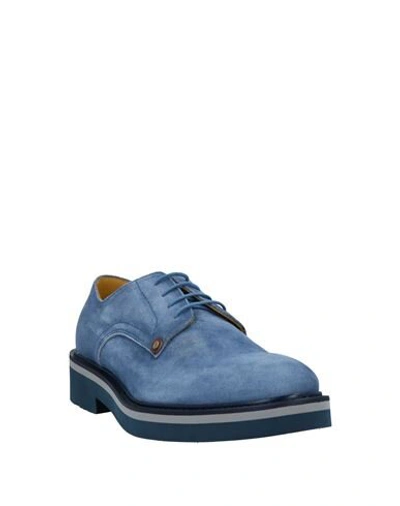 Shop Paciotti 308 Madison Nyc Lace-up Shoes In Pastel Blue