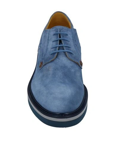 Shop Paciotti 308 Madison Nyc Lace-up Shoes In Pastel Blue