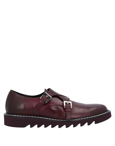 Shop Cesare Paciotti Loafers In Deep Purple