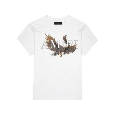 Shop Amiri White Printed Cotton T-shirt