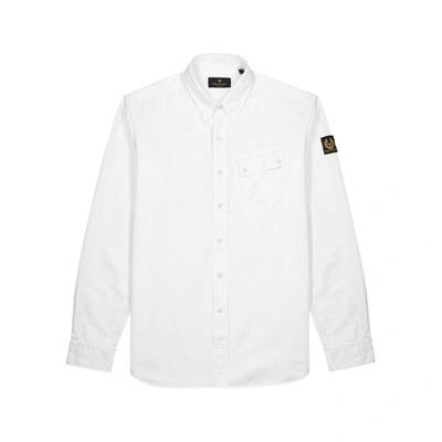 Shop Belstaff Pitch White Cotton Shirt