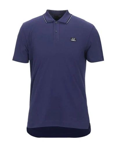 Shop C.p. Company Polo Shirts In Purple