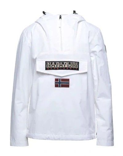 Shop Napapijri Man Jacket White Size M Polyamide