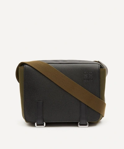 Shop Loewe Military Xs Leather Messenger Bag In Forest Green