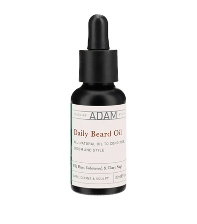 Shop Adam Grooming Atelier Daily Beard Oil (30ml) In White