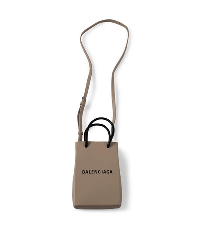 Shop Balenciaga Mini Telephone Bag In Light Beige