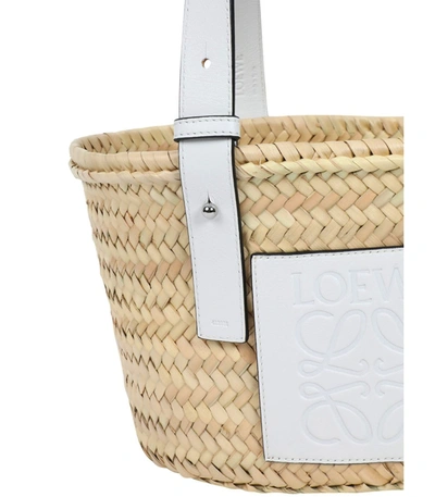 Shop Loewe Small Basket Bag, White