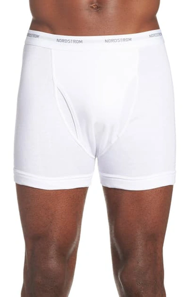 Shop Nordstrom 3-pack Supima Cotton Boxer Briefs In White
