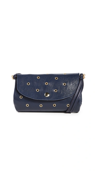 Shop Clare V Taco Bag In Navy Rustic