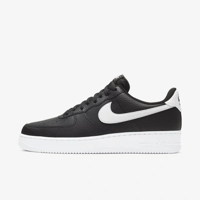 Nike Air Force 1 Low '07 White Black Pebbled Leather 2021 Mens CT2302-100  NEW