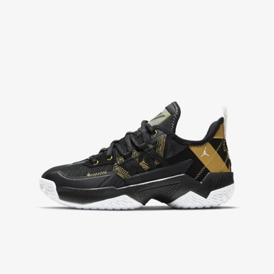 Shop Jordan One Take Ii Big Kids' Basketball Shoe In Black,metallic Gold,white,metallic Gold