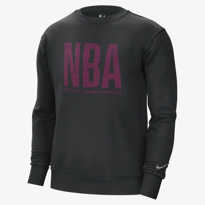 Shop Nike Team 31 Essential Men's  Nba Fleece Crew Sweatshirt In Black