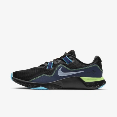 Nike Renew Retaliation Tr 2 Men's Training Shoe In Black,blackened Blue,electric  Green,blue Fury | ModeSens