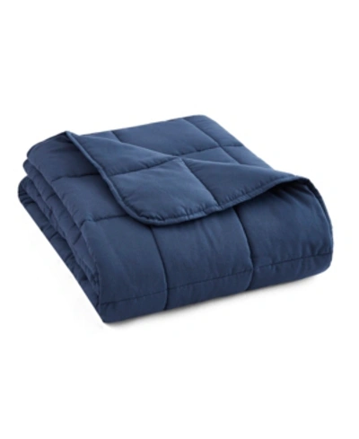 Shop Pur Serenity Microfiber 12lb. Weighted Blanket, 48" L X 72" W In Navy