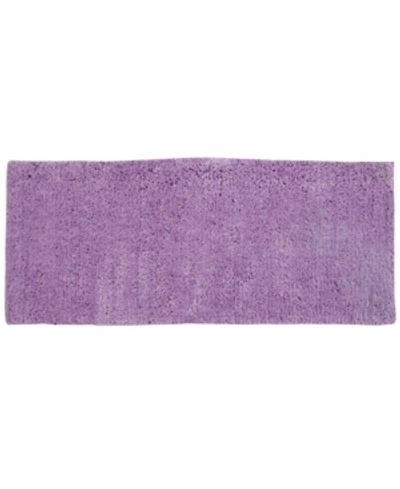 Shop Addy Home Fashions Micro Shag Soft And Plush Oversized Bath Rug, 24" X 60" Bedding In Medium Purple