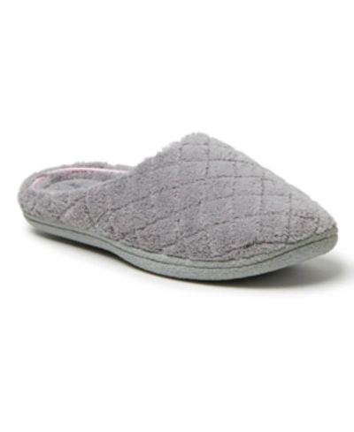 Shop Dearfoams Leslie Quilted Terry Clog In Medium Gray