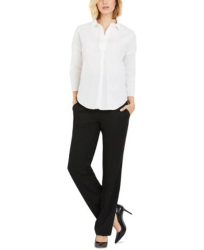 Shop A Pea In The Pod Straight-leg Maternity Pants In Black