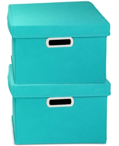 Household Essentials 2-pc. Storage Cube Set With Lids In Navy