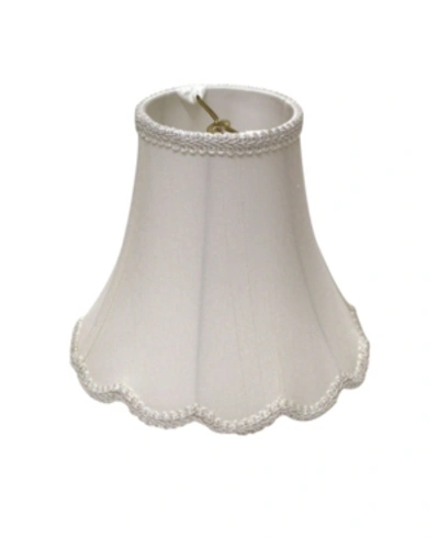 Shop Macy's Cloth&wire Slant Scallop Bell Softback Lampshade With Washer Fitter In White