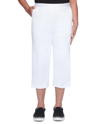 Shop Alfred Dunner Petite Classics Capri Pull-on Pants In White