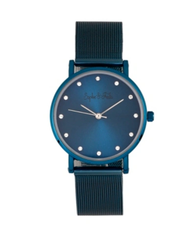 Shop Sophie And Freda Quartz Savannah Alloy Watches 32mm In Blue