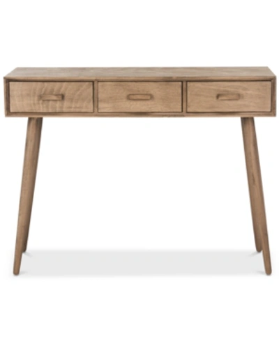 Shop Furniture Albus 3-drawer Console Table In Desert Brown