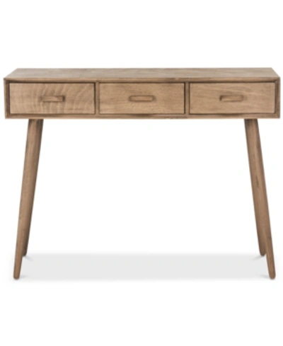 Furniture Albus 3-drawer Console Table In Desert Brown