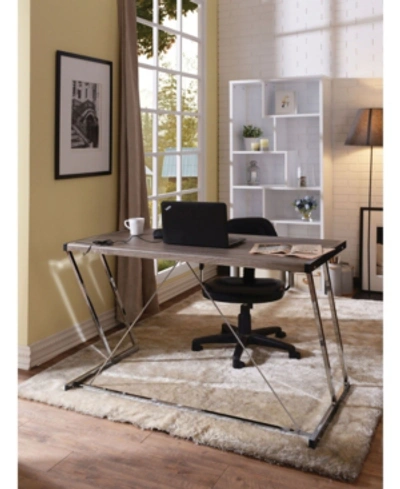 Shop Acme Furniture Finis Desk With Usb Dock In Dark Brown