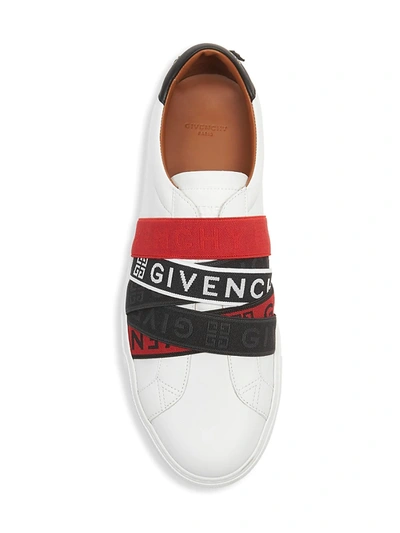 Shop Givenchy Urban Street Leather Low-top Sneakers In White Black