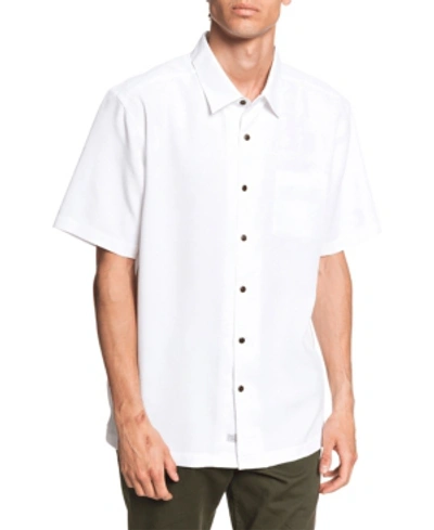 Shop Quiksilver Men's Short Sleeve Kelpies Bay Shirt In White
