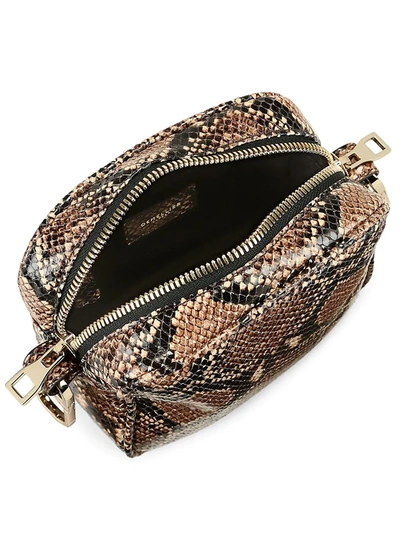 Demellier Women s Athens Snakeskin embossed Leather Crossbody Bag In Cognac ModeSens
