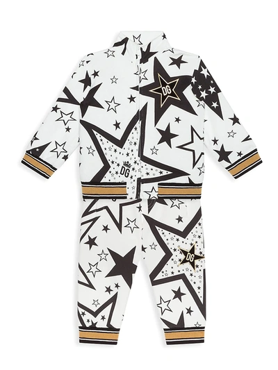 Shop Dolce & Gabbana Baby Boy's Millennials Star-print Joggers In White Black