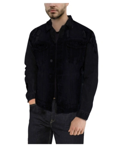 Shop X-ray Men's Slim Washed Denim Jacket In Black