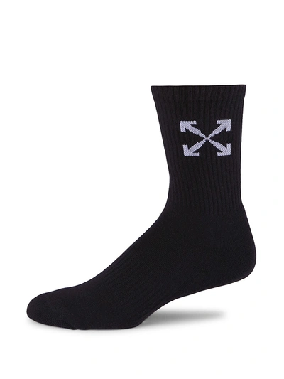 Shop Off-white Single Arrow Crew Socks In Black