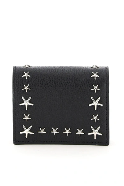 Shop Jimmy Choo Hanne Wallet Star Studs In Black