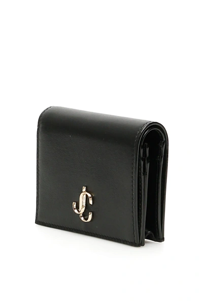 Shop Jimmy Choo Monogram Wallet In Black