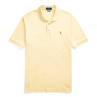 Shop Polo Ralph Lauren Soft Cotton Polo Shirt In Empire Yellow
