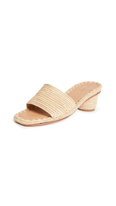 Shop Carrie Forbes Bou Heeled Mules Natural