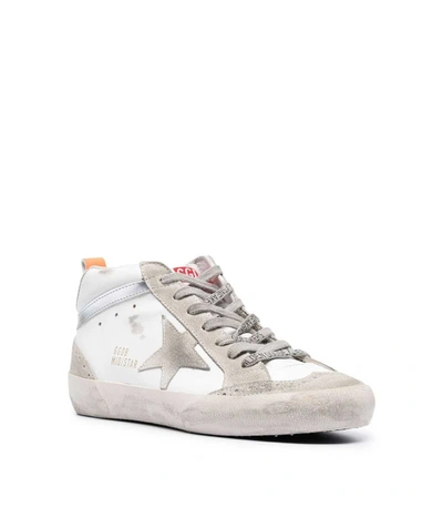 Shop Golden Goose Mid-star Sneakers In White/taupe
