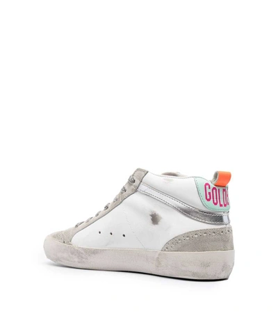 Shop Golden Goose Mid-star Sneakers In White/taupe
