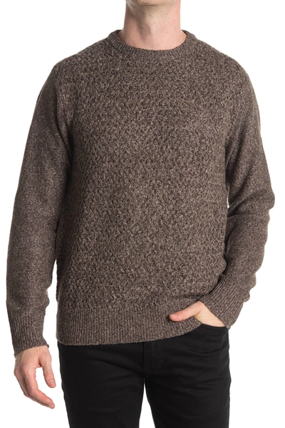 Shop Weatherproof Braided Cable Knit Sweater In Cocoa Marl