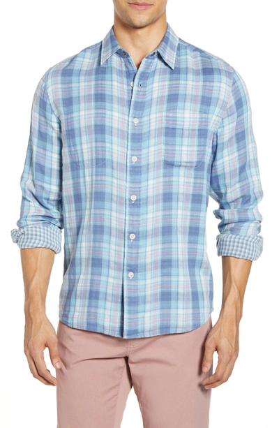 Shop Faherty Belmar Reversible Plaid Button-up Shirt In Catalina Plaid