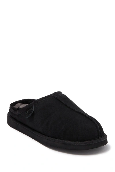 Fireside By Dearfoams Grafton Genuine Shearling Clog In Black