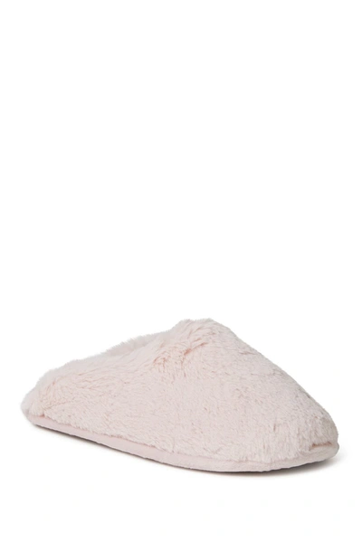 Shop Dearfoams Bailey Faux Fur Slipper In Dusty Pink