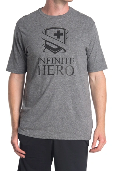 Shop Oakley Infinite Hero Graphic T-shirt In Athletic Heather Grey