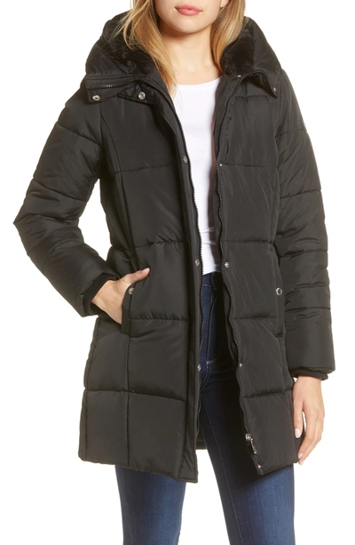 Shop Sam Edelman Puffer Coat In Black