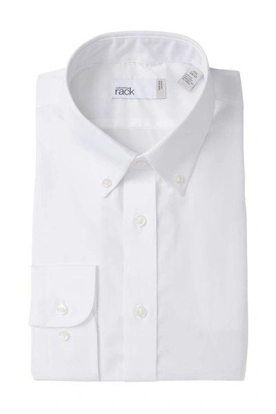 Shop Nordstrom Rack Non-iron Trim Fit Dress Shirt In White