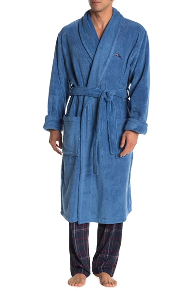 Shop Tommy Bahama Solid Knit Robe In Blue